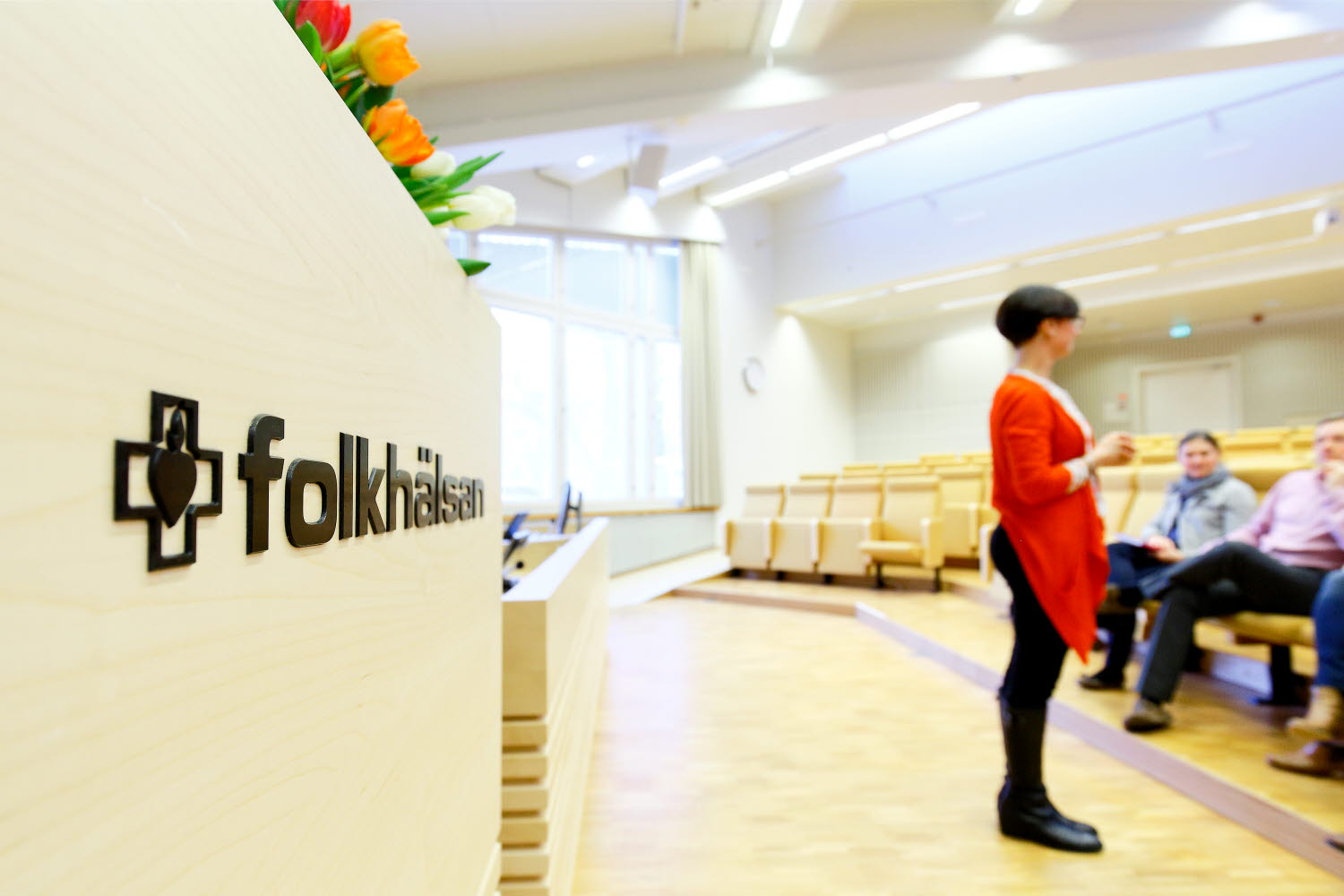 Ossiansalen i Folkhälsans huvudkontor. Foto: Folkhälsan/Mikko Käkelä
